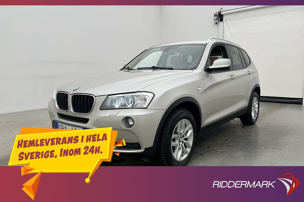 BMW X3 xDrive20d Värmare Drag Sensorer Navi Skinn