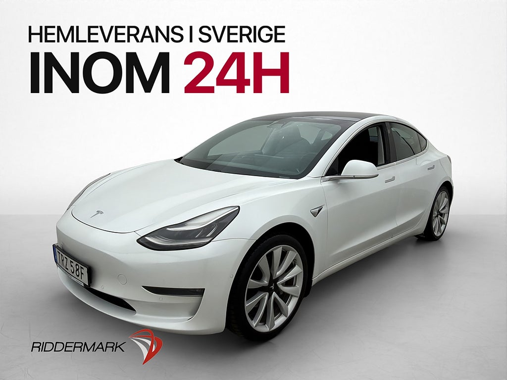 Tesla Model 3 Long Range AWD Autopilot Panorama Svensksåld