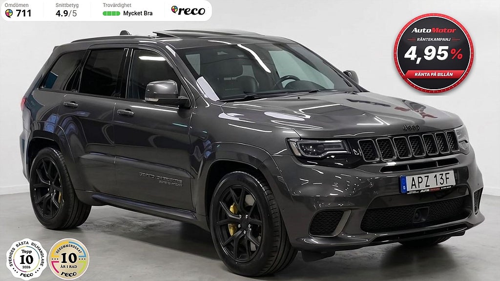 Jeep Grand Cherokee SRT Trackhawk 6.2 V8 4WD 710hk Moms/Leasbar