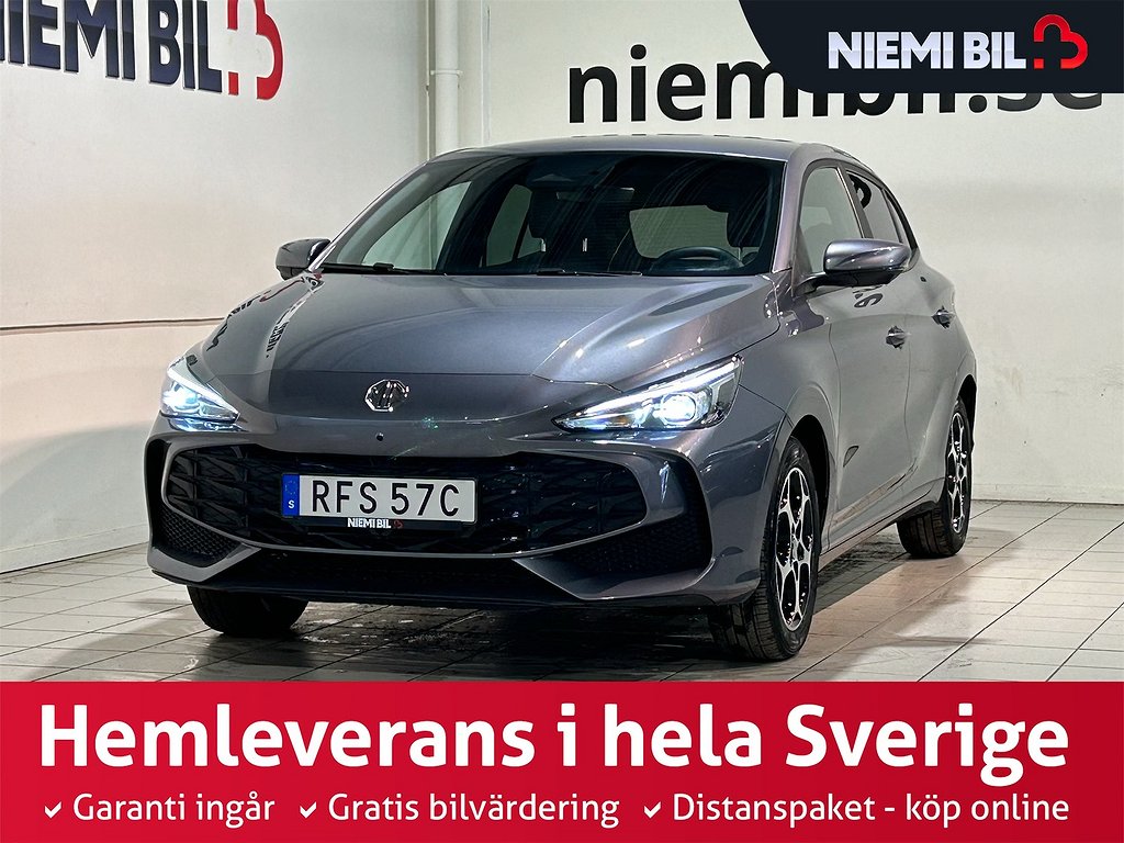 MG 3 Hybrid+ Luxury Metallic 360° GPS Pvärm S/V-hjul MOMS