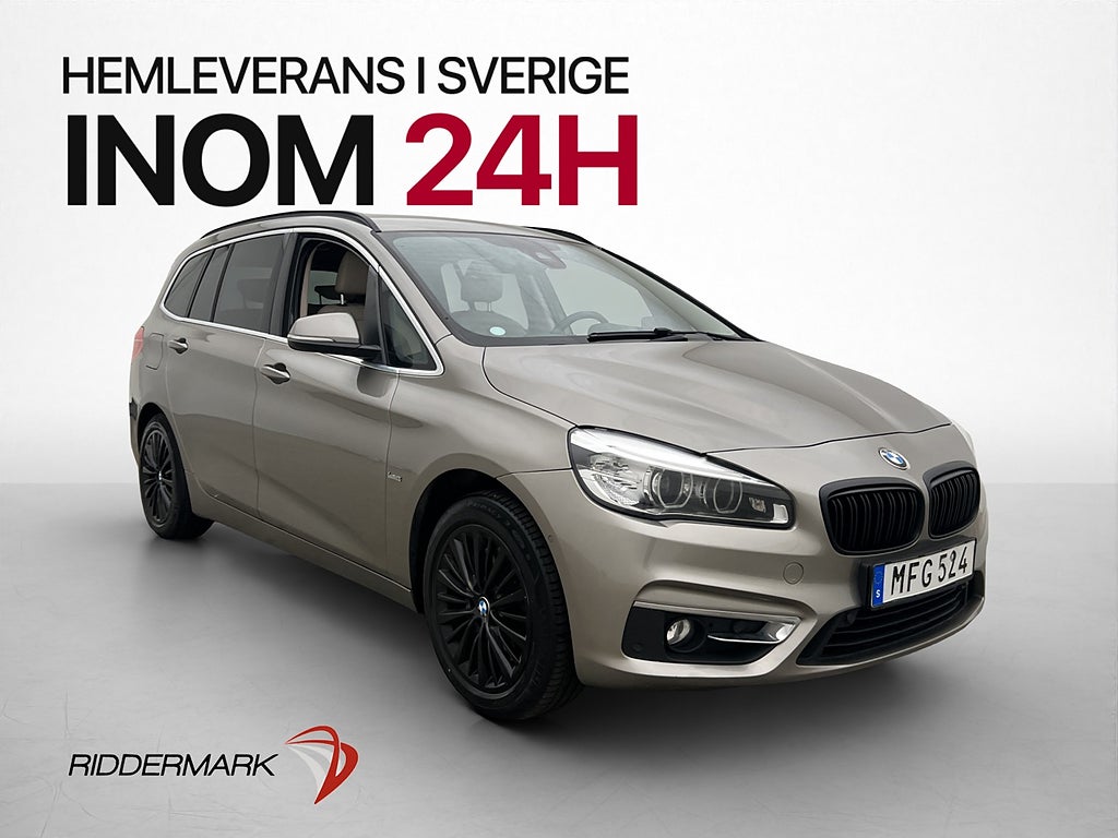 BMW 220D AWD 190hk Luxury Line 7Sits Kamera Läder Navi