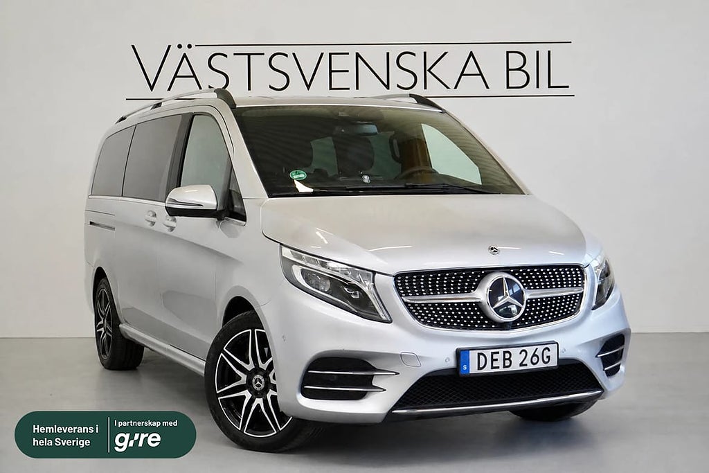 Mercedes-Benz V 250d 4M 3.2t AMG 7-sits Drag/Värmare/360°