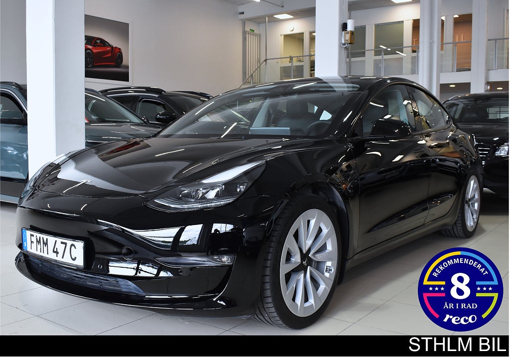 Tesla Model 3 Long Range AWD 498hk 82Kwh Autopilot Pano Moms 4,95%