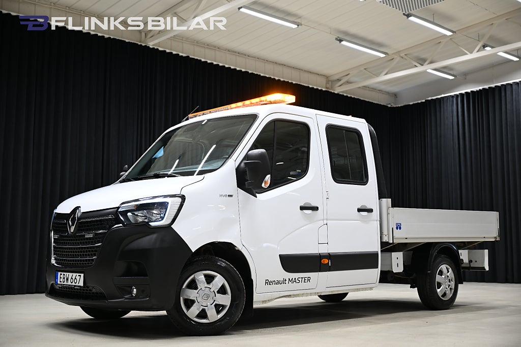 Renault master dCi 180HK Dubbelhytt|Flak|Drag|Värmare|Backkamera|Moms