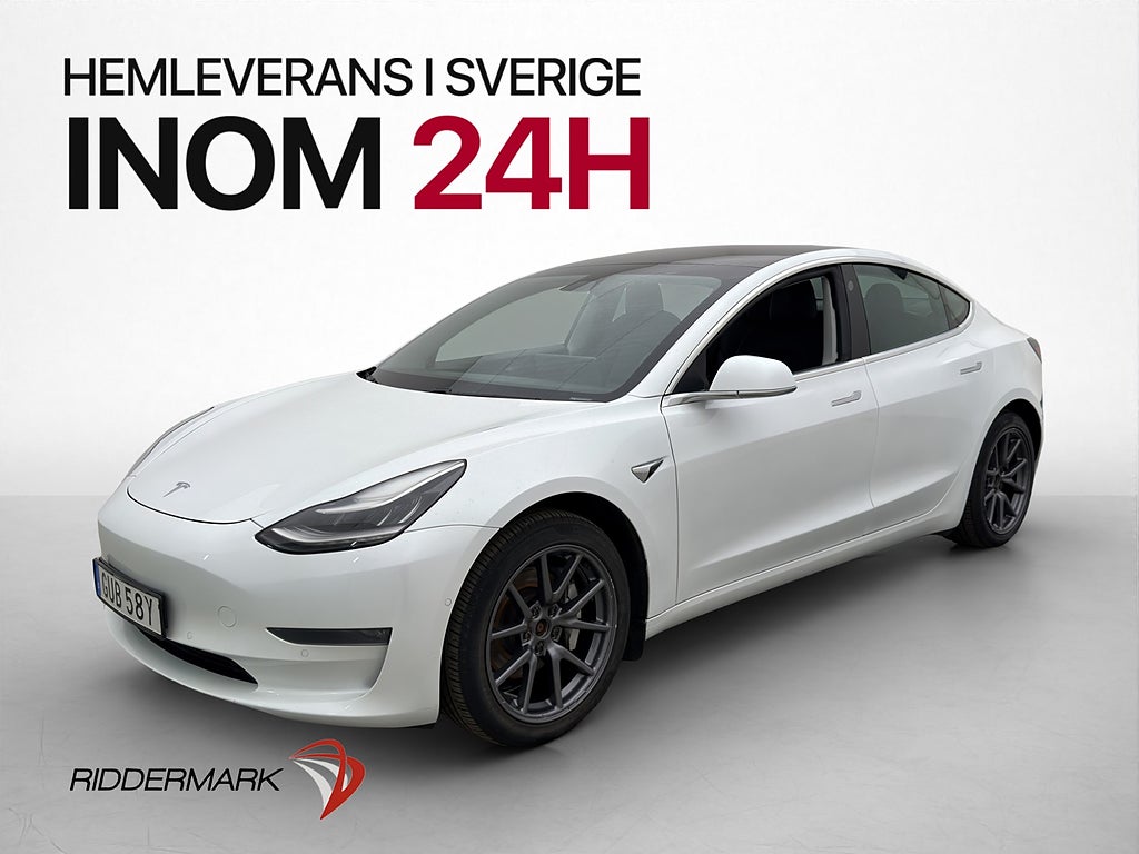Tesla Model 3 Long Range AWD Dragkrok Autopilot Svensksåld