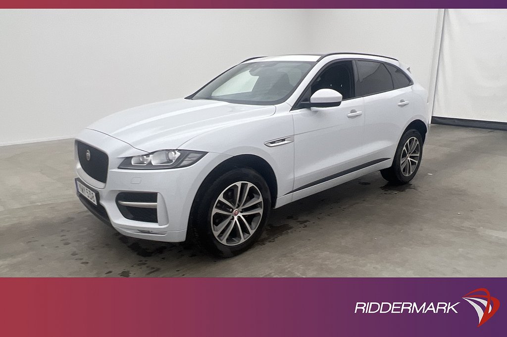 Jaguar F-Pace 25d AWD R-Sport Pano Meridian Kamera GPS Skinn