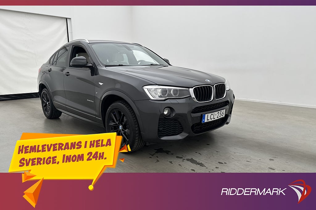 BMW X4 xDrive20d M Sport HiFi Sensorer Skinn Rattvärme Drag