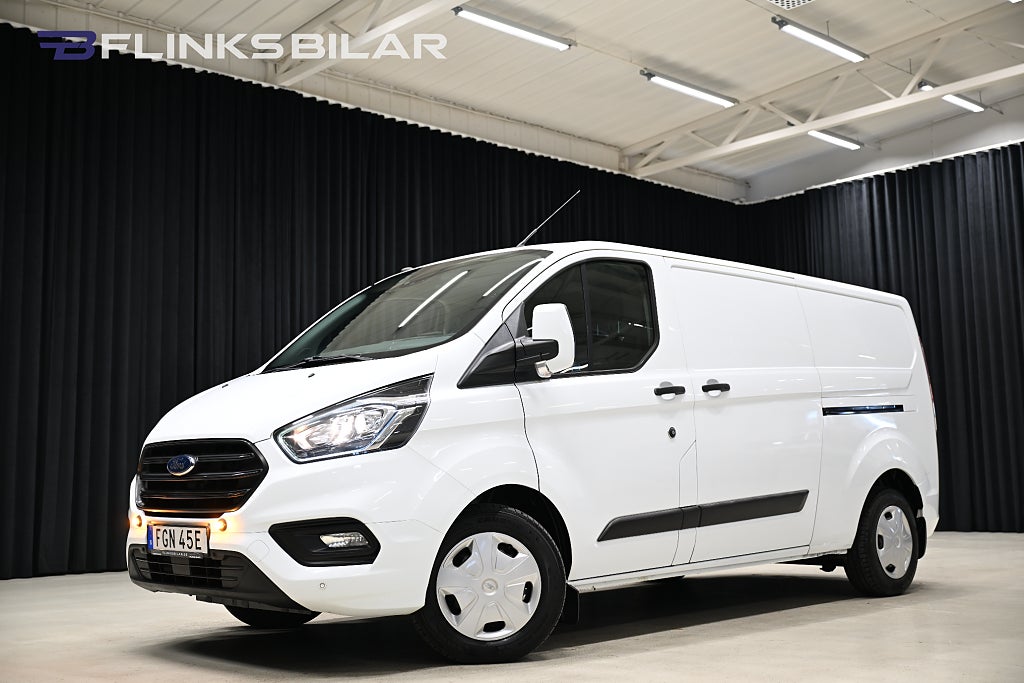 Ford transit Custom 130HK L2 Inredd|Dubeldörr|NyKamrem|Leasbar|SeUtr