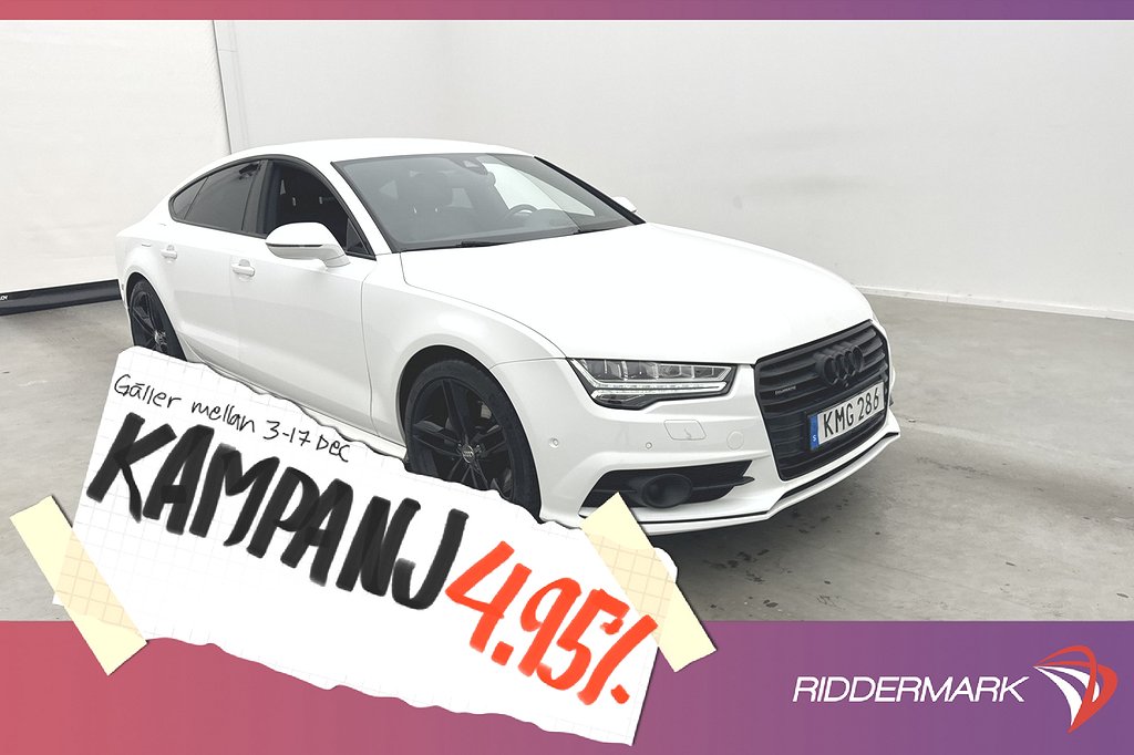 Audi A7 Sportback TDI Q 218hk S-Line Luft HUD 4,95% Ränta