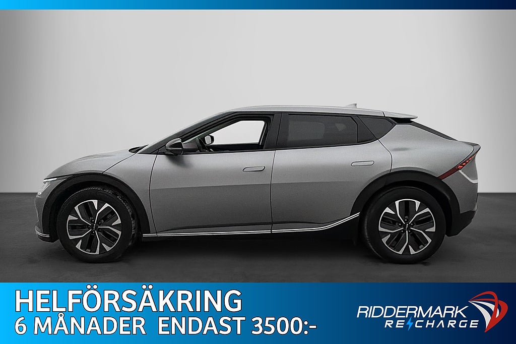 Kia EV6 77.kWh Plus Dragkrok 360° Skinn Rattvärme Elstolar