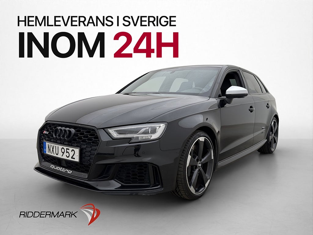 Audi RS3 2.5 TFSI Q 400hk Cockpit B&O Navi B-Kamera Skinn