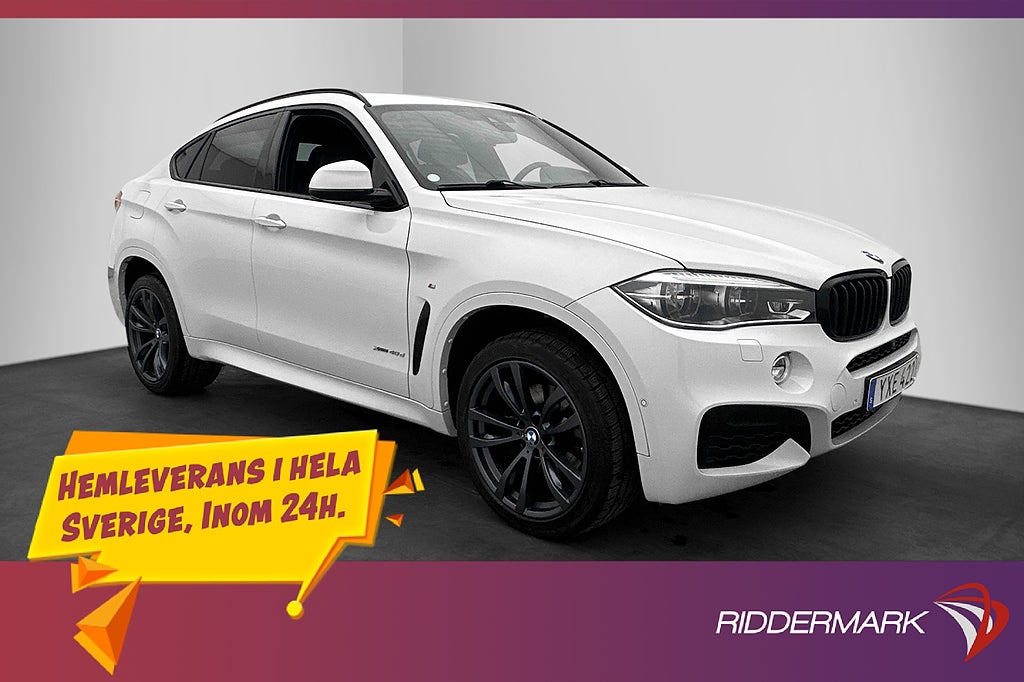 BMW X6 xDrive40d M Sport Värmare H/K 360° Kamera Skinn 313hk