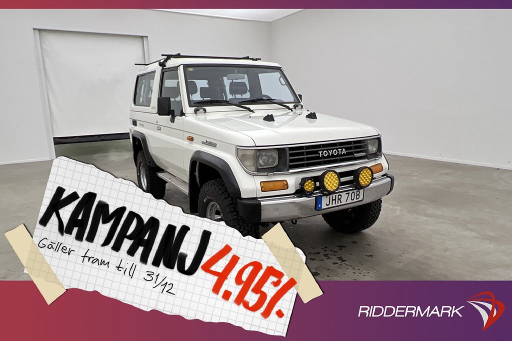 Toyota Land Cruiser Hardtop 4WD 90hk SKATTEFRI T 4,95% Ränta