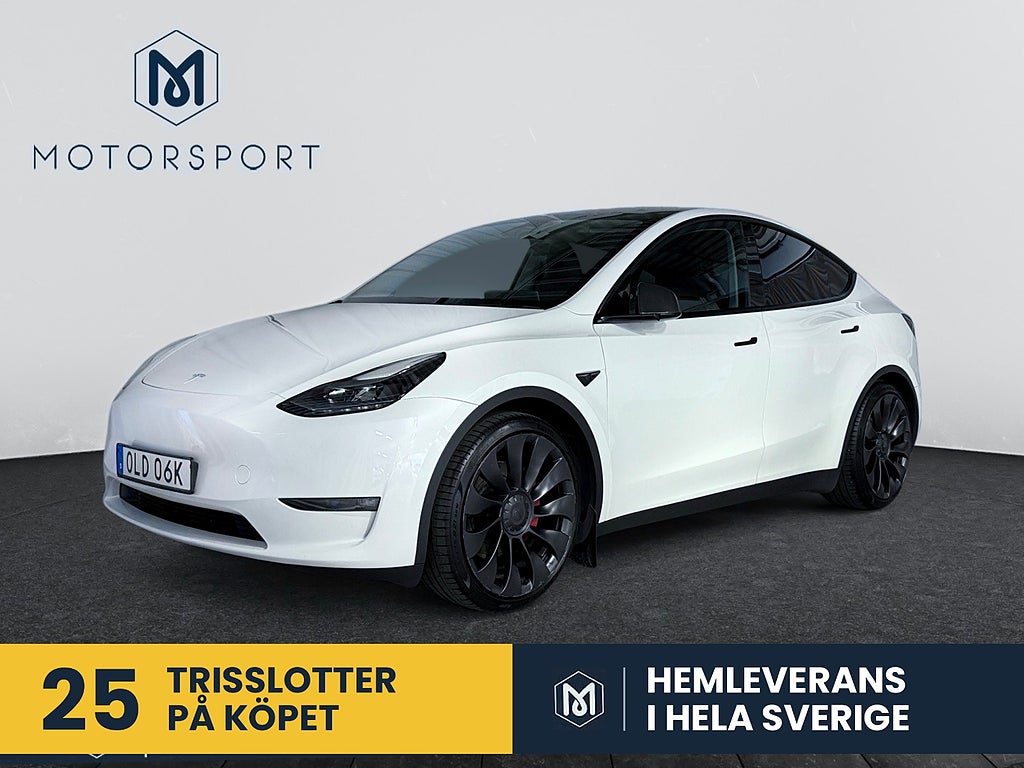 Tesla Model Y Performance 534 hk DRAG Adaptiv Farth 21" Pano Helskinn