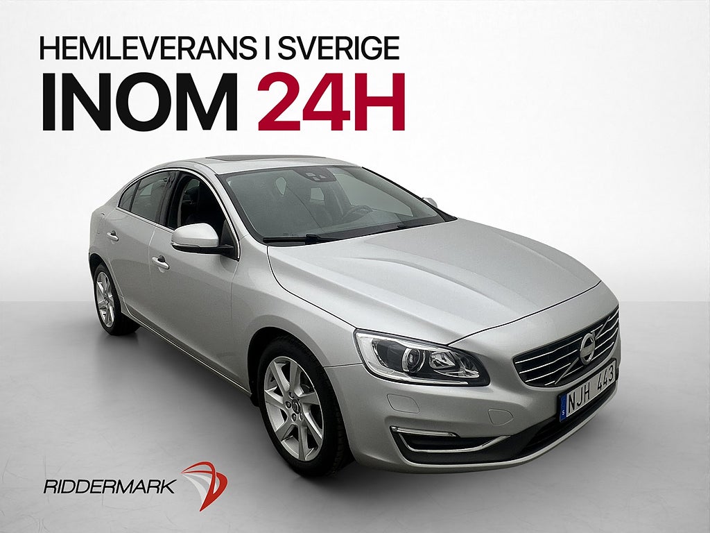 Volvo S60 D4 Summum Taklucka VOC Värmare Skinn BLIS Dragkrok