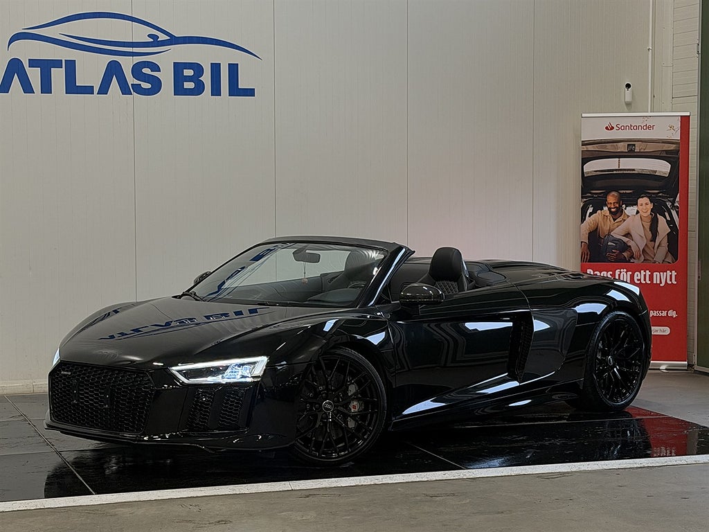 Audi R8 Spyder 5.2 V10 FSI Q 540hk/Kolfiber/Laser/Keramiska/B-O/B-Kam