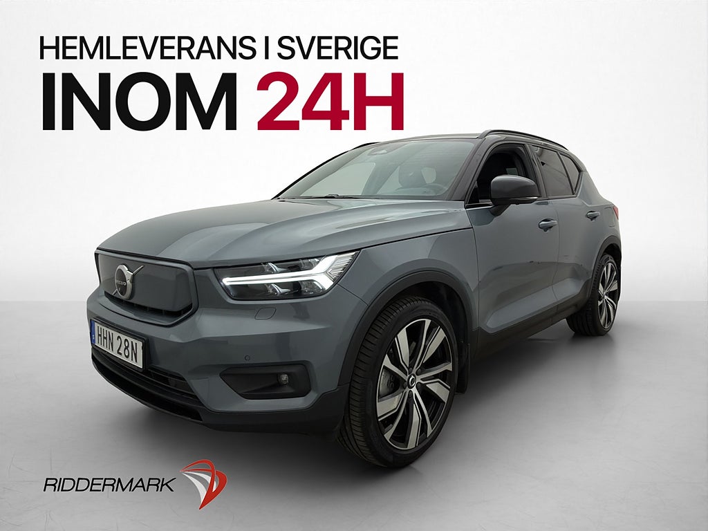 Volvo XC40 Recharge P8 AWD 408hk Värmare Pano H/K Drag 360°