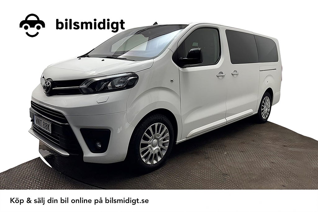 Toyota Proace Verso 2.0 D-4D Aut Lång 9sits Drag HeadUp Värmare MOMS 177hk