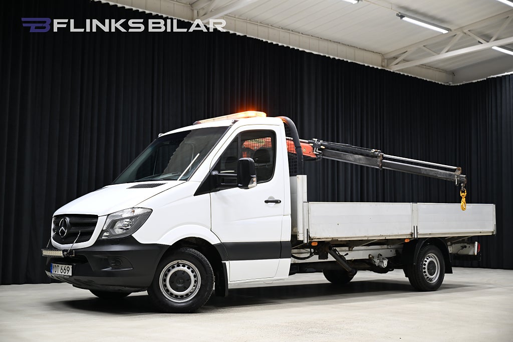 Mercedes-Benz Sprinter 316 7g 163HK Automat|Långflak|Kranbil|Lågmil|Leasbar