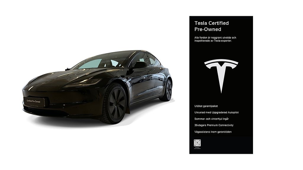 Tesla Model 3 Long Range AWD Certified Pre-Owned 3,84% ränta
