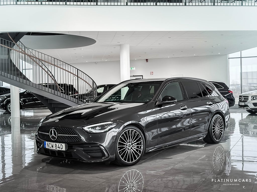 Mercedes-Benz C 220 d T AMG 200hk / Night / Drag / Värm / SPEC