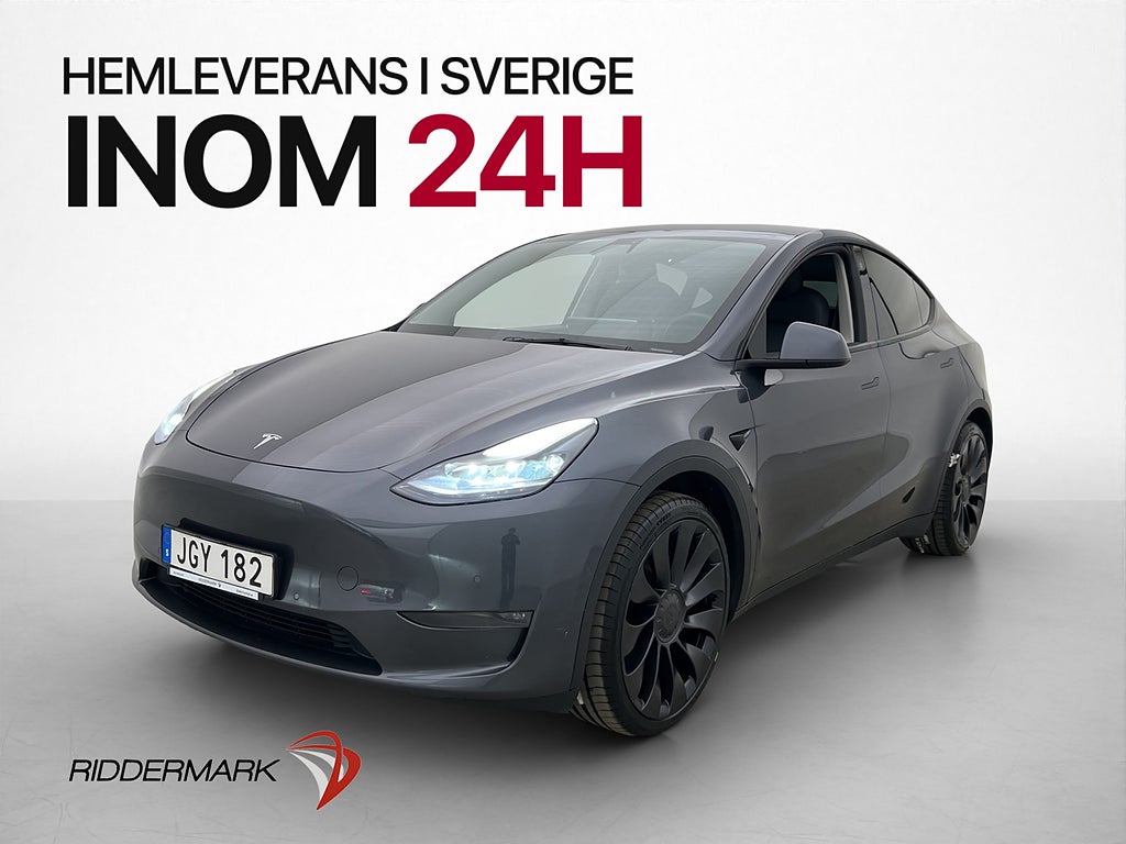 Tesla Model Y Long Range AWD Dragkrok Svensksåld MOMS