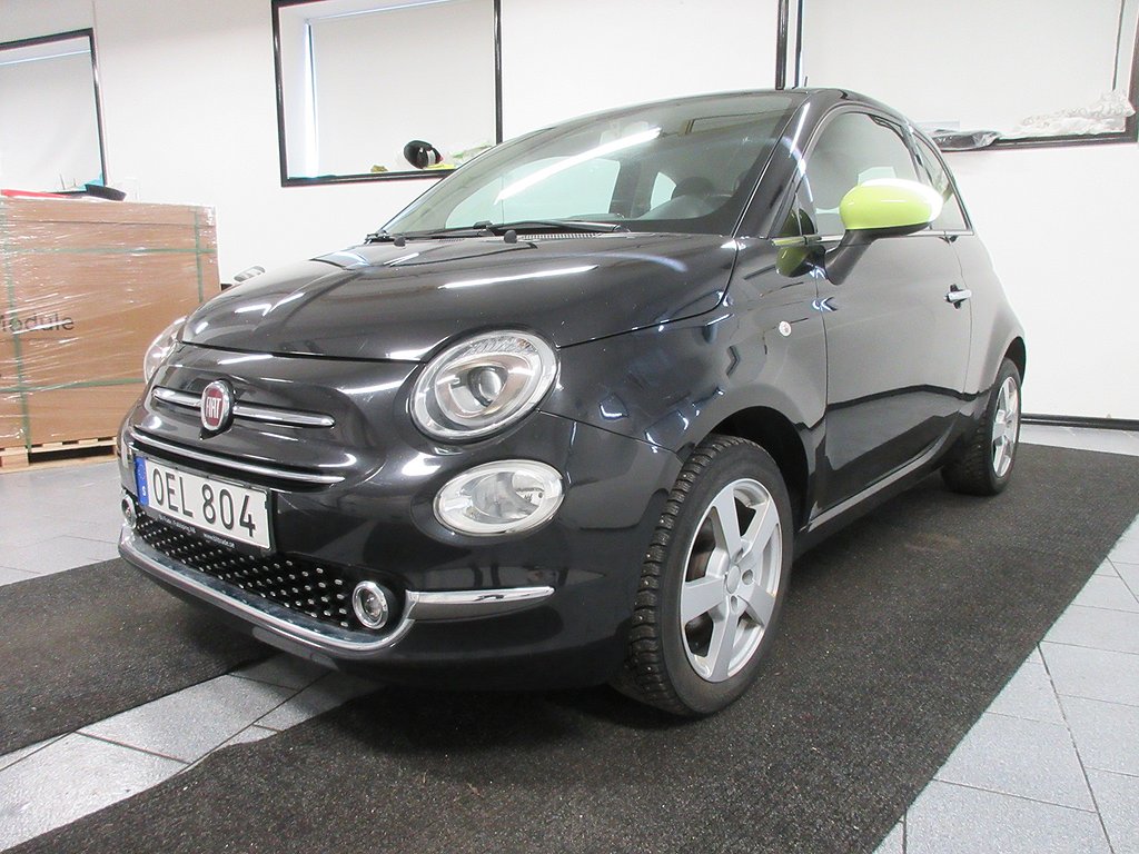 Fiat 500 1.2 8V Lounge Euro 6 69 hk Nyservad S/V hjul
