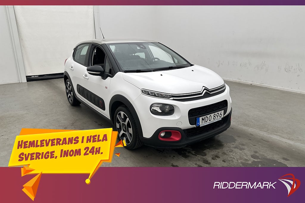 Citroën C3 1.2 VTi 82hk Farthållare CarPlay Sensorer