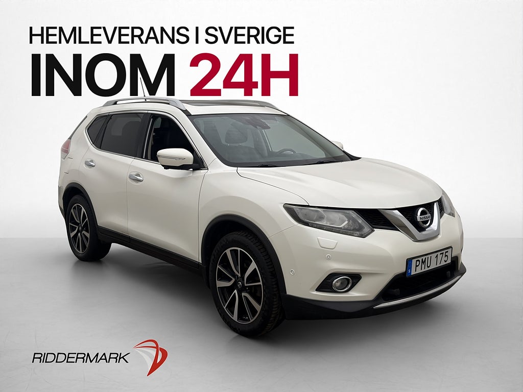 Nissan X-Trail 1.6 DIG-T 163hk 7-Sits Pano 360° Skinn Drag