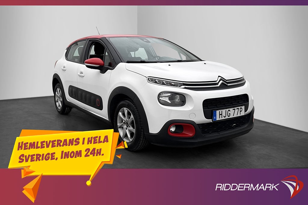 Citroën C3 1.2 PureTech 110hk P-Sensorer CarPlay Lane Assist