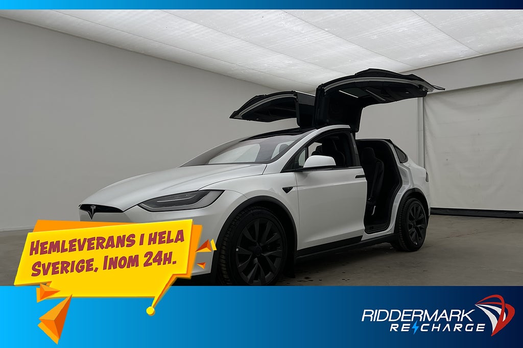Tesla Model X 6 Sits Uppgraderad AP Luftfjädring Svensksåld