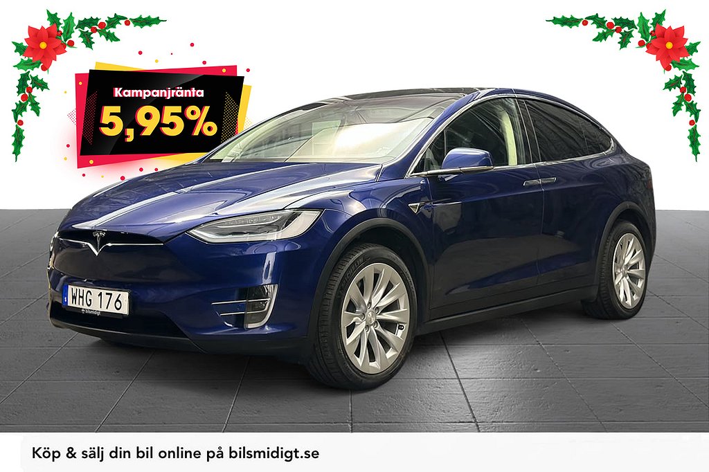 Tesla Model X 100D AWD Drag Pano Självkörning 423hk 5,95%*