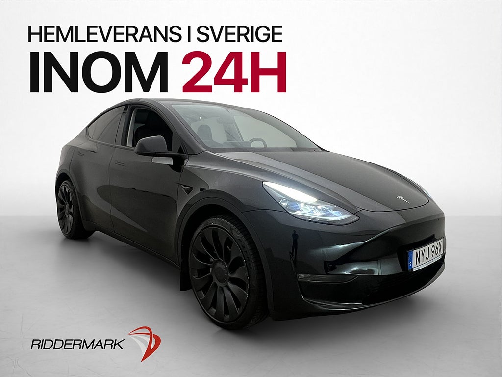 Tesla Model Y Long Range AWD Pano Drag Kamera Skinn AP  Navi