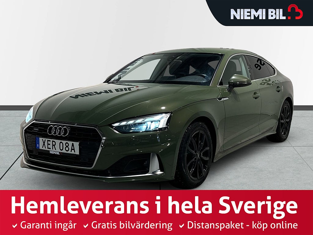 Audi A5 Sportback 45 TFSI quattro Drag Pvärm Kamera SoV