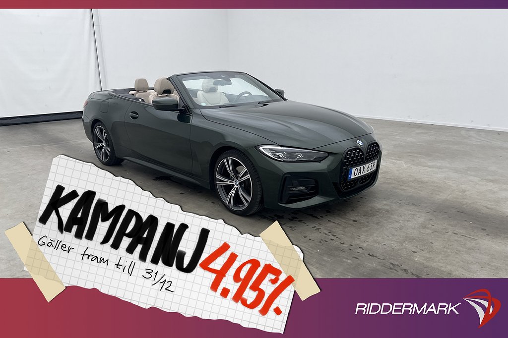 BMW 420 i Convertible M Sport Cockpit HiFi 360 4,95% Ränta