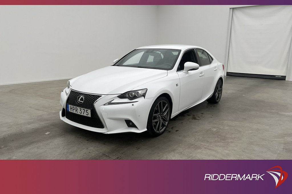 Lexus IS 250 V6 208hk F Sport Mark-Levin Kamera Navi Skinn