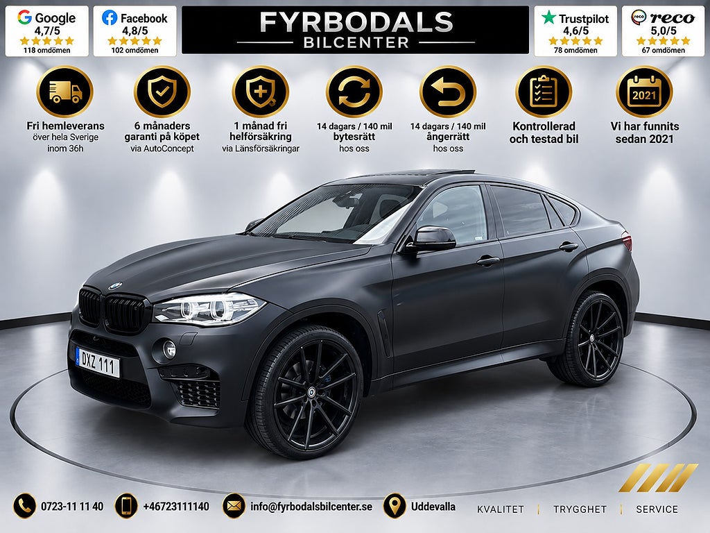 BMW X6 xDrive30d 30d 258hk 360cam Softclose X6M OPTIK 2270kr/m