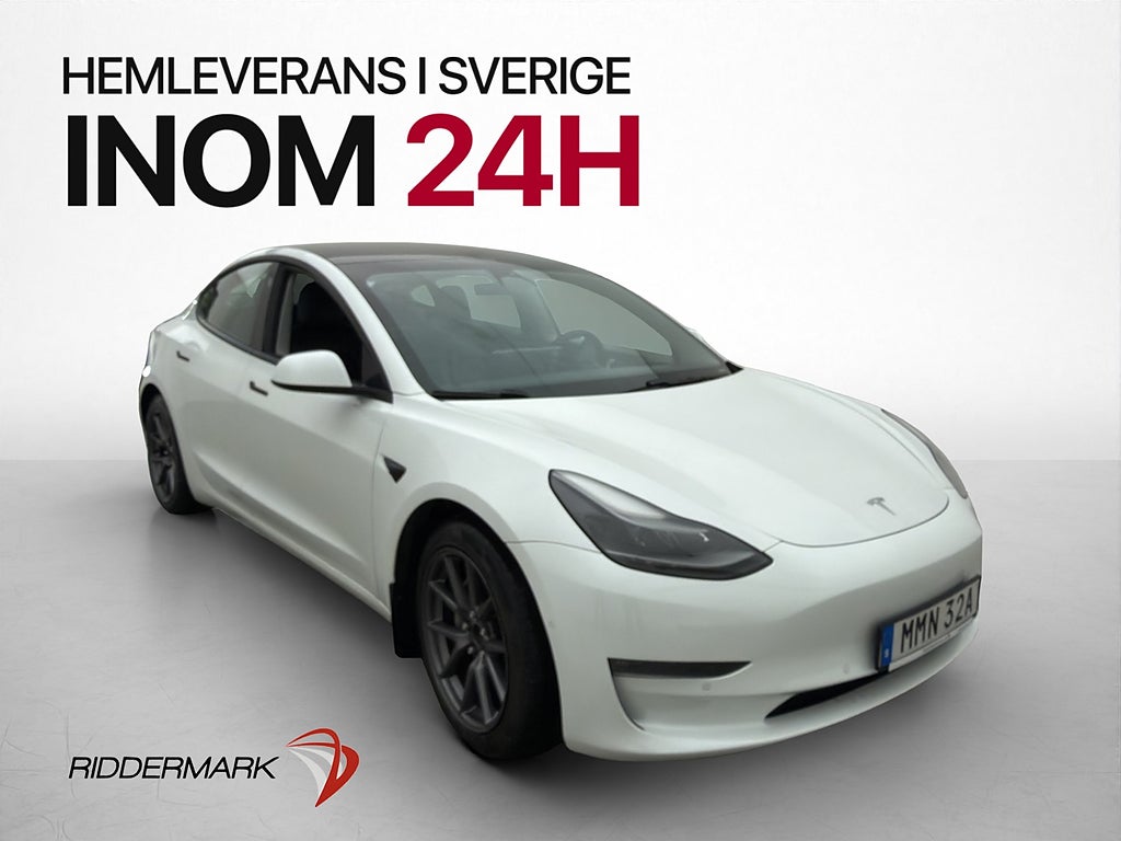 Tesla Model 3 Long Range AWD Pano Kamera Värmare Drag Moms