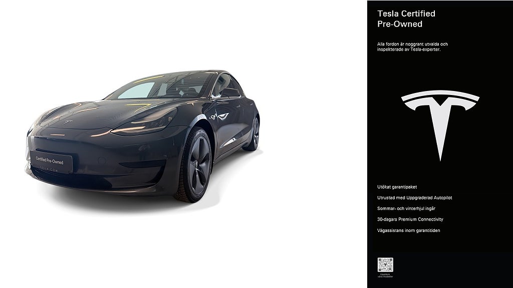 Tesla Model 3 Standard Range Plus Certified Pre-Owned 3,84% ränta