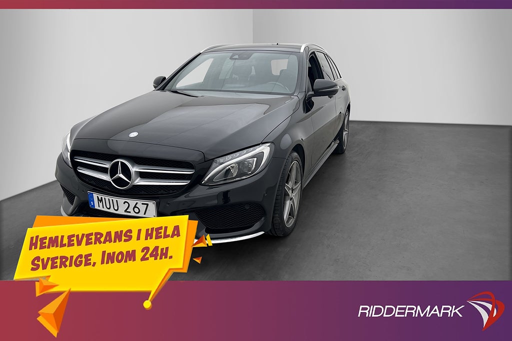 Mercedes-Benz C 220 T d 4M 170hk AMG Drag Skinn Burmester