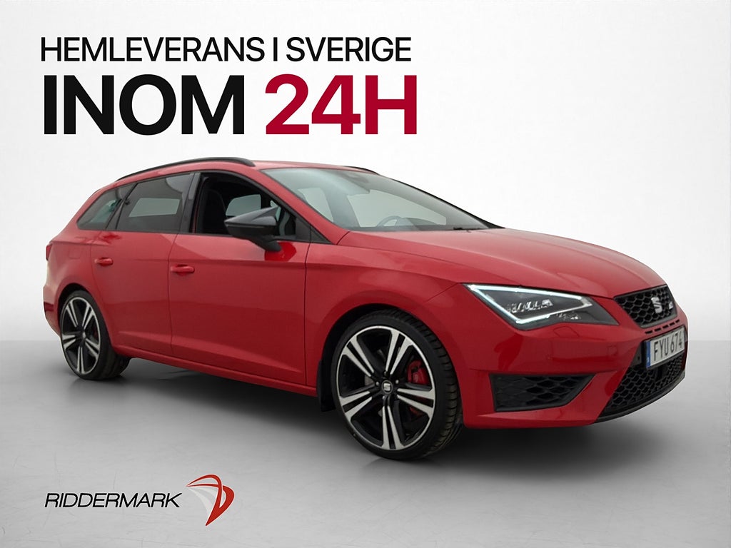 Seat Leon Cupra ST 280hk 2-Brukare Pano Seat-Sound Halvskinn