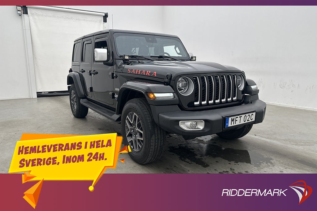 Jeep Wrangler Unlimited 4xe 380hk Sahara Softtop Kamera Navi