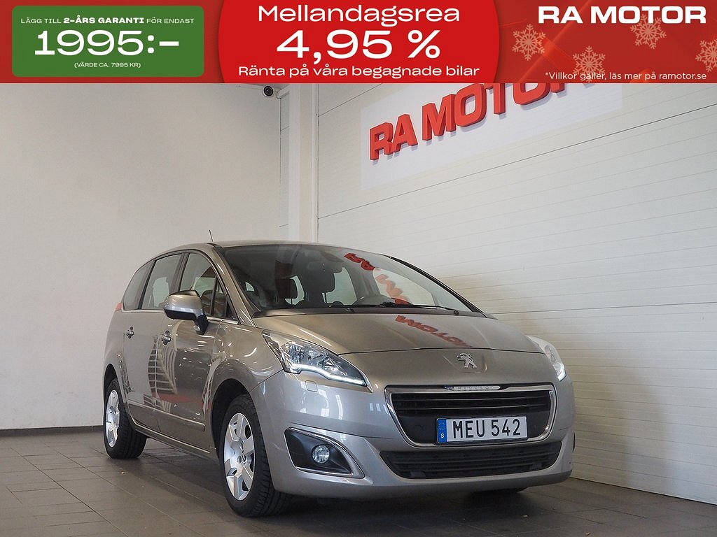 Peugeot 5008 1.2 PureTech 130hk | 7-sits | Farthållare