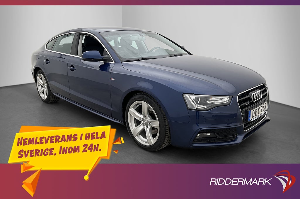 Audi A5 Sportback 2.0 TDI Q 190hk S Line Värmare Dragkrok