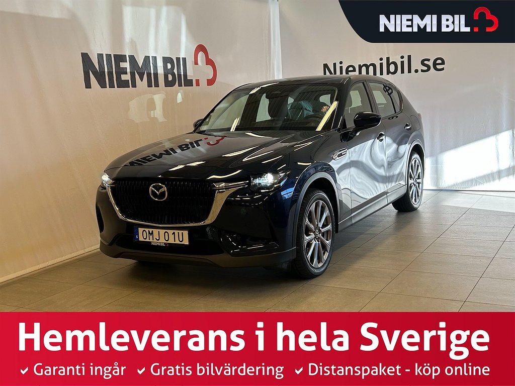 Mazda CX-60 PHEV AWD 327hk Kamera/Nav/Drag/MoK/SoV-däck/MOMS