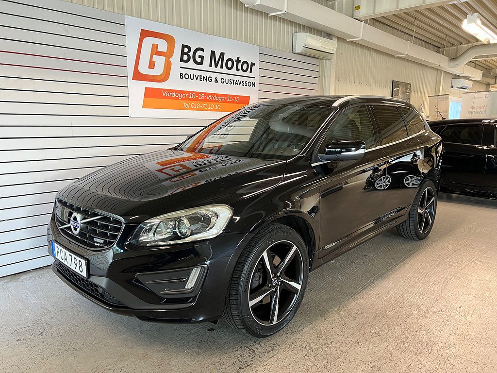 Volvo XC60 D5 215HK R-Design AWD Aut Drag/D-värm/Black R