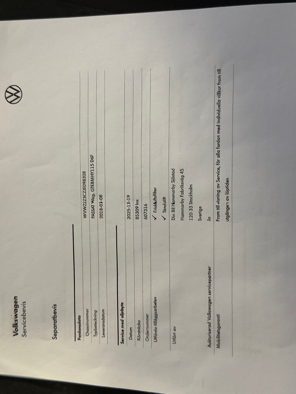 Volkswagen Passat GTE |Drag | Kamera | Nyservad | Låga mil 2018