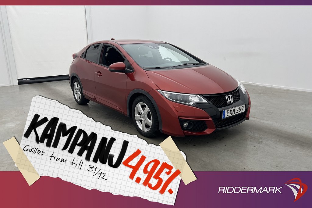 Honda Civic 1.8 i-VTEC 142hk Kamera Navi Bluetoo 4,95% Ränta