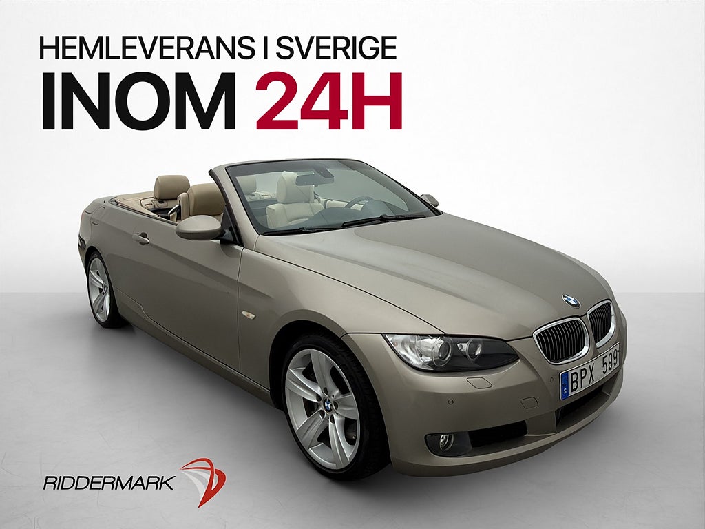 BMW 335 i Plåtcab Comfort Skinn Navi Välservad 306hk
