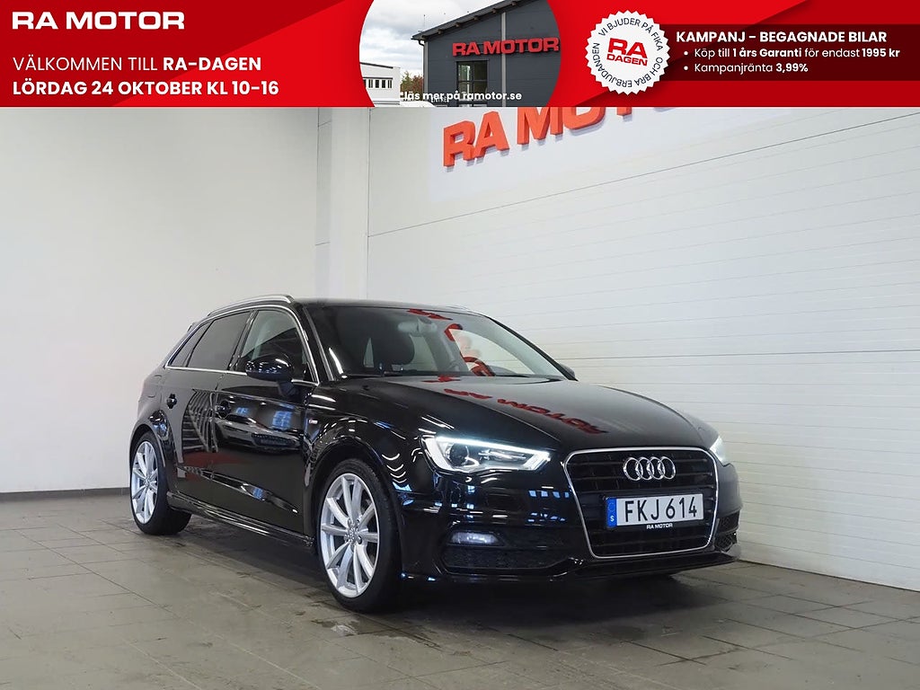 Audi A3 SB 2.0 TDI 150hk S Tronic S-Line M-Värm Navi Alcantara 2015